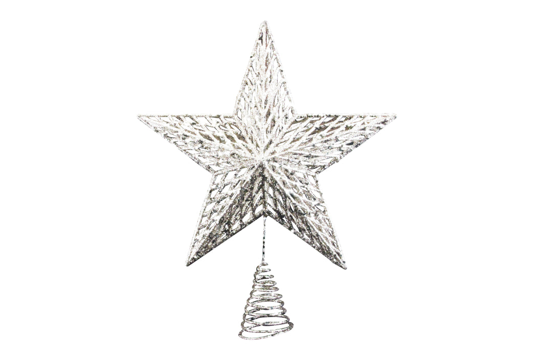 Gold Glitter Moulded Tree Top Star, Lge -