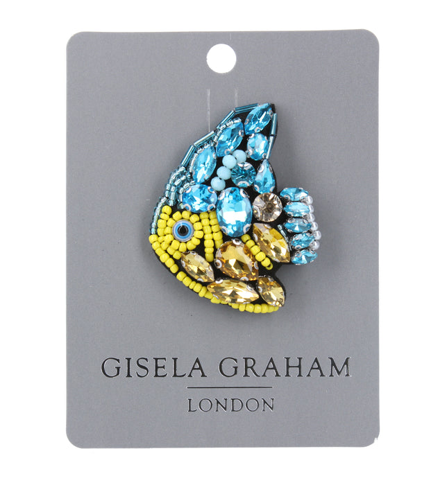 Turquoise Jewelled Fish Brooch