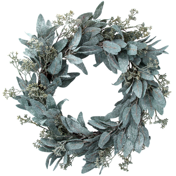 Wreath 50cm - Frosted Eucalyptus