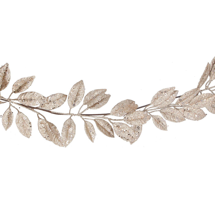 Garland 180cm - Gold Glitter Leaf