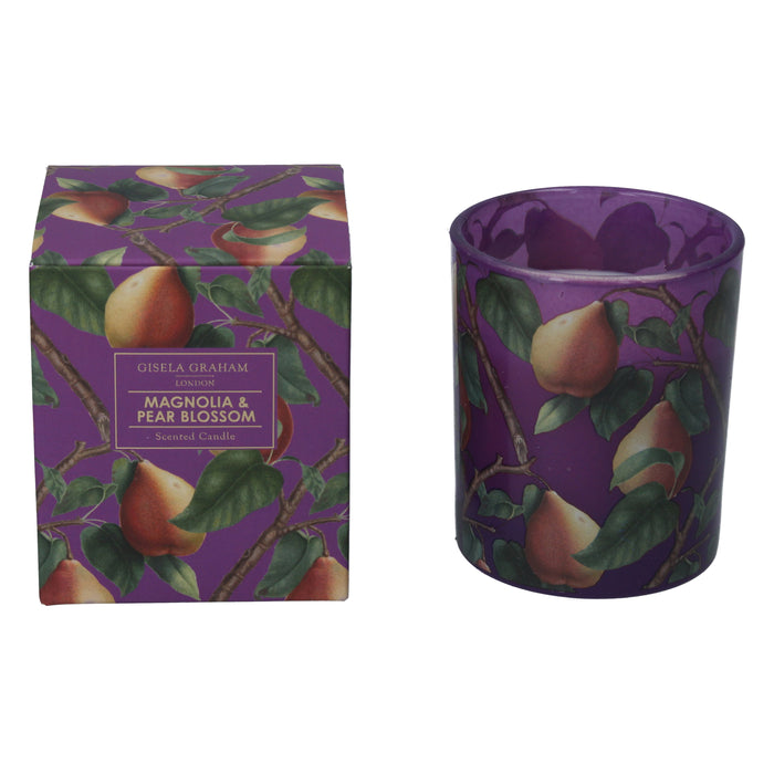 Purple/Pear Boxed Candle Pot, Lge,  (LxWx