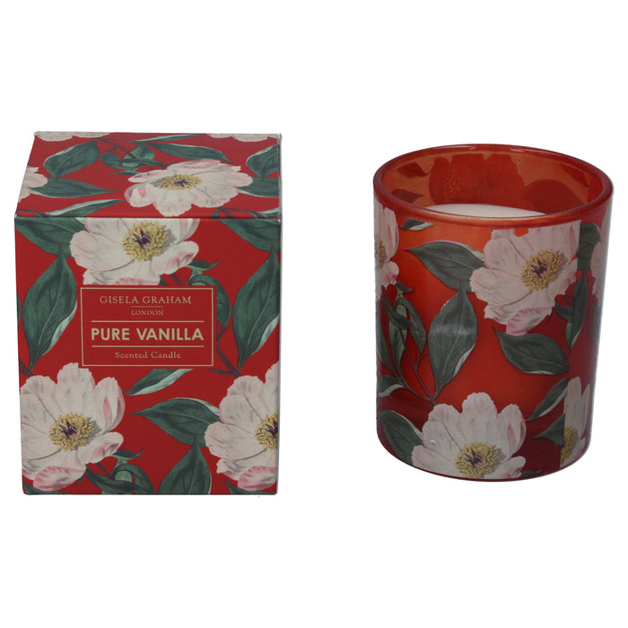 White Christmas Rose Boxed Candle Pot, Lg
