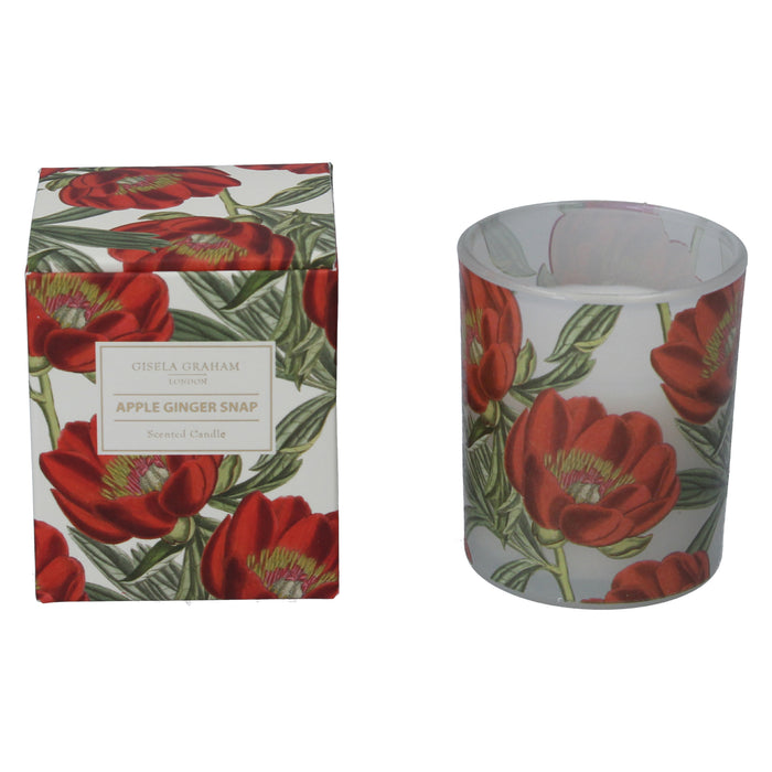Red Christmas Rose Boxed Candle Pot, Sml,