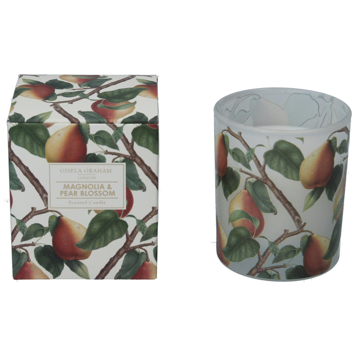 Cream/Pear Boxed Candle Pot, Lge,  (LxWxD