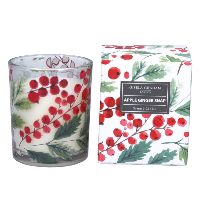 Red Berry Boxed Candle Pot, Sml