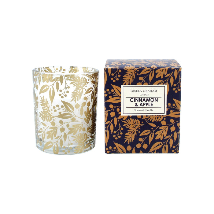 Scented Boxed Candle 8cm - Blue/Gold Leaf