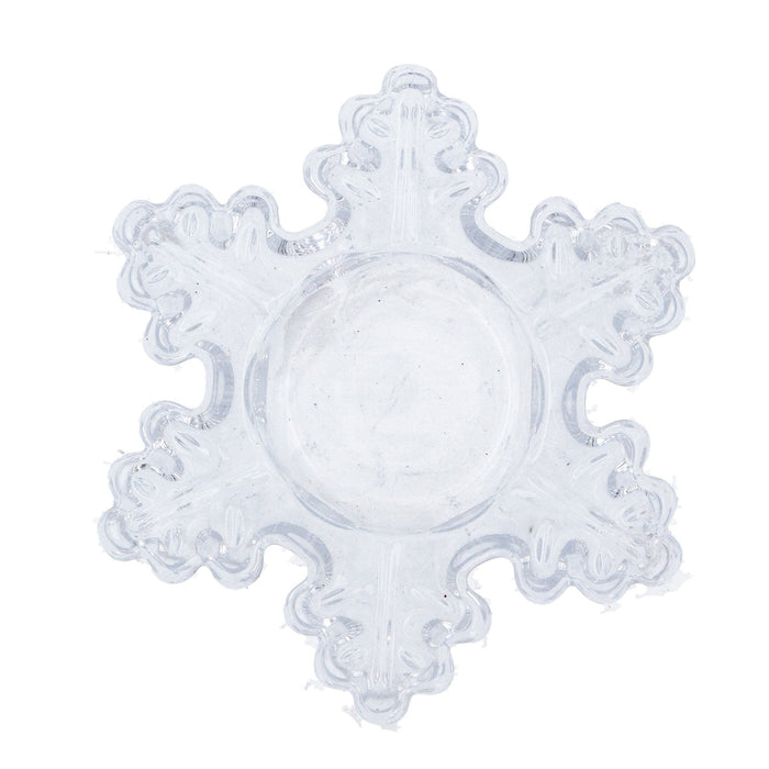 Glass Nite Lite 11cm - Clear Snowflake