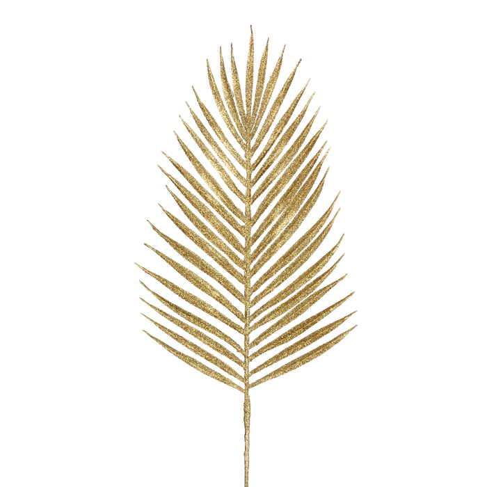 Gold Glitter Palm Leaf Stem