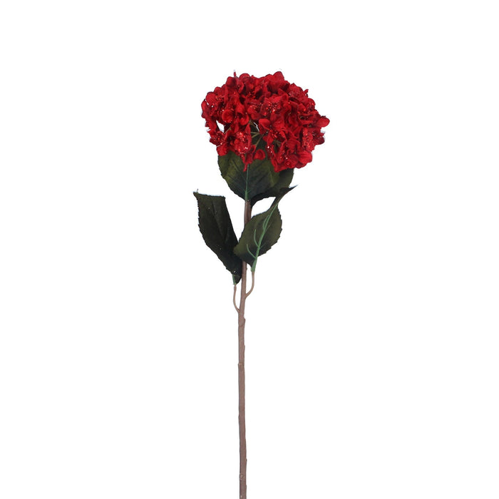Stem 68cm - Red Fabric Hydrangea