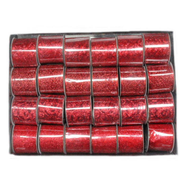 Ribbon 3m/6.3cm - Box/24 Red, 3as