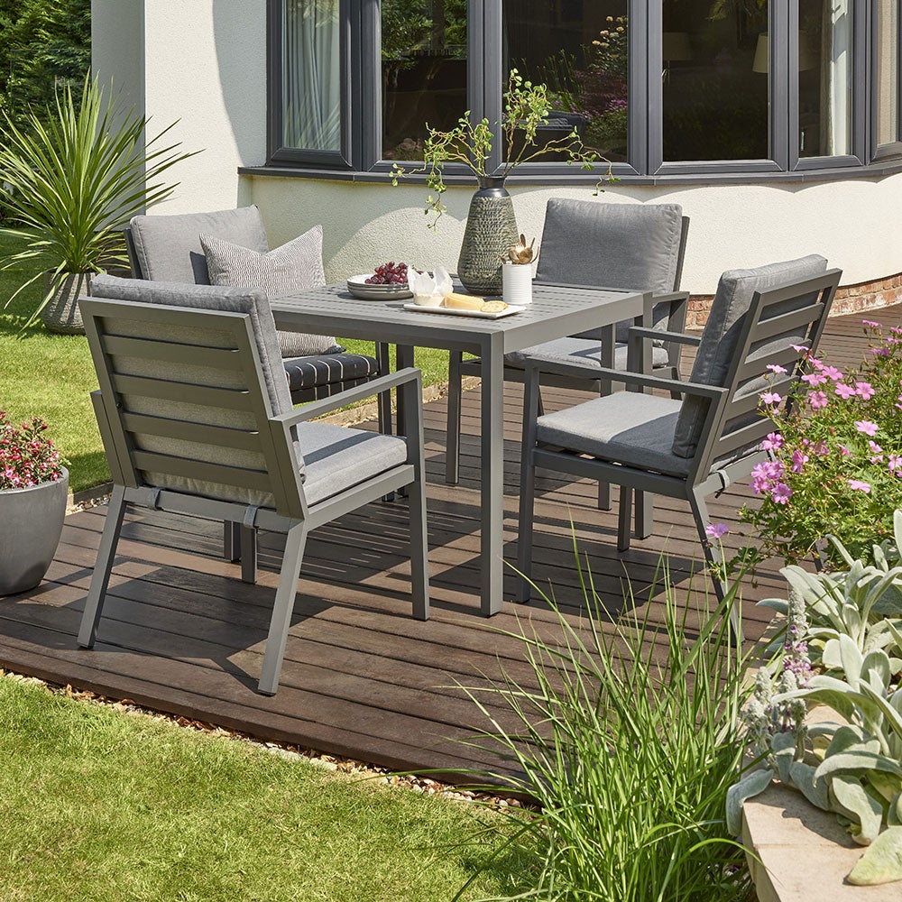 Aluminium 4 discount seater patio set